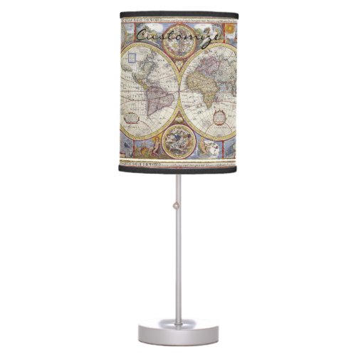 World Traveler Vintage Map Thunder_Cove Table Lamp