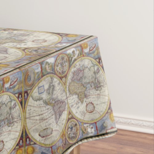 World Traveler Vintage Map Thunder_Cove Tablecloth