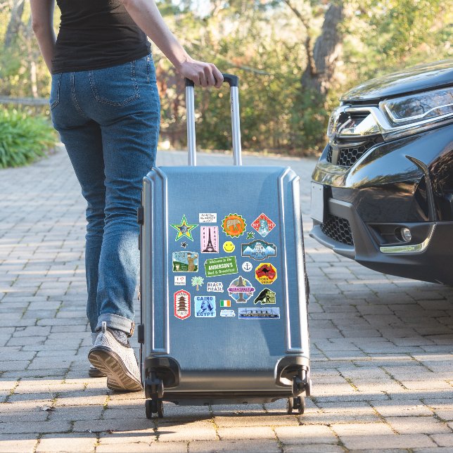 World Traveler Vintage Style Luggage Suitcase 23 Sticker | Zazzle