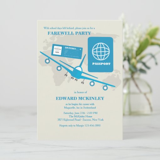 World Travels Farewell Party Invitation | Zazzle