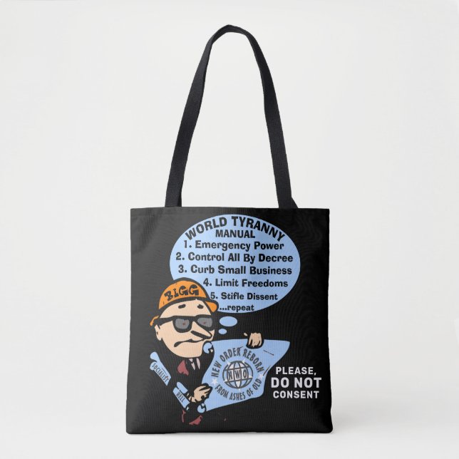 World Tyranny (black) Tote Bag (Front)