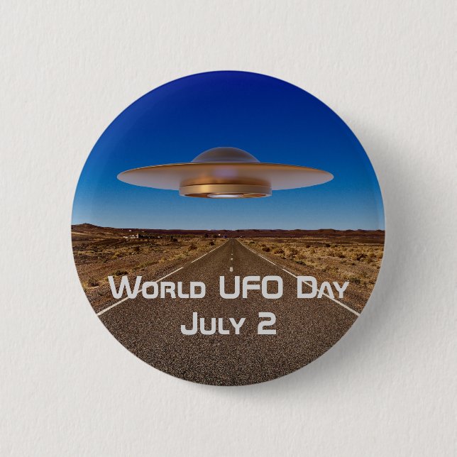 World UFO Day Button (Front)