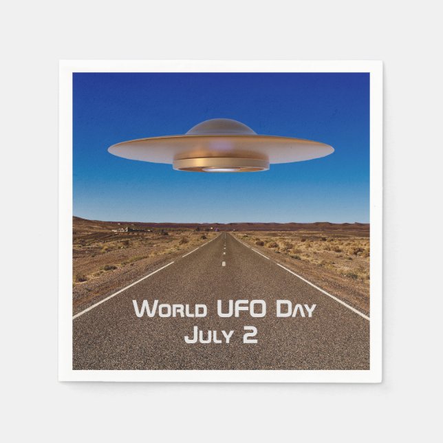 World UFO Day Napkins (Front)