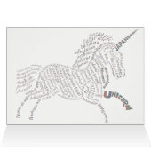 World Unicorn Card - Rainbow Letters (Inside Horizontal (Top))