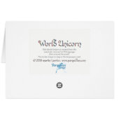 World Unicorn Card - Rainbow Letters (Back Horizontal)