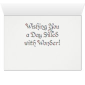 World Unicorn Card - Rainbow Letters (Inside Horizontal (Bottom))