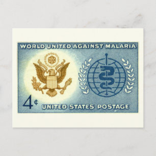 World United Against Malaria Vintage Postcard