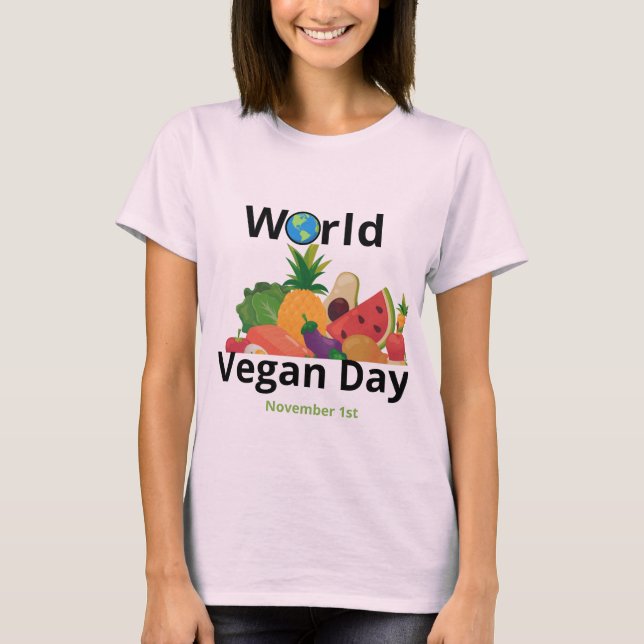 World Vegan Day T-Shirt Design (Front)