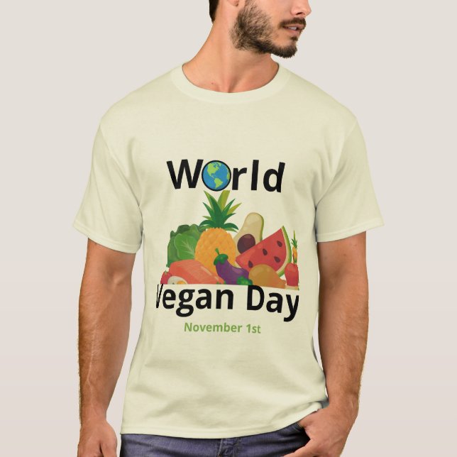 World Vegan Day T-Shirt Design (Front)