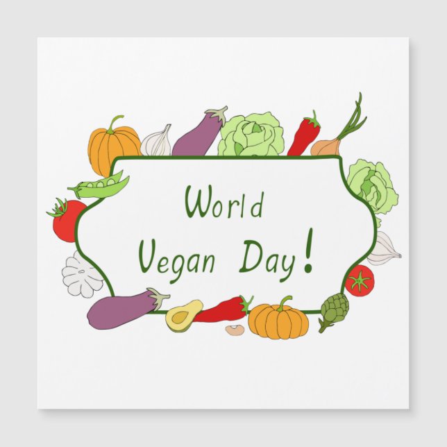 World Vegetarian Day Minimalist Cute     (Front)