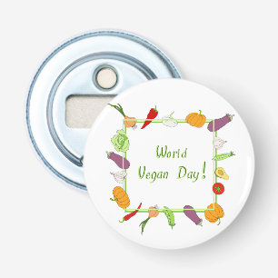 World Vegetarian Day Minimalist Cute       Bottle Opener