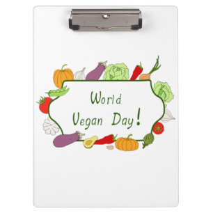 World Vegetarian Day Minimalist Cute Clipboard