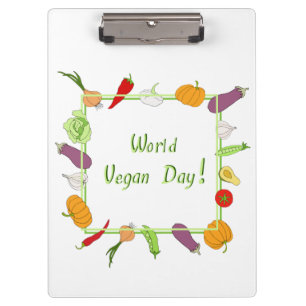 World Vegetarian Day Minimalist Cute Clipboard