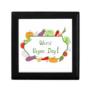 World Vegetarian Day Minimalist Cute Gift Box