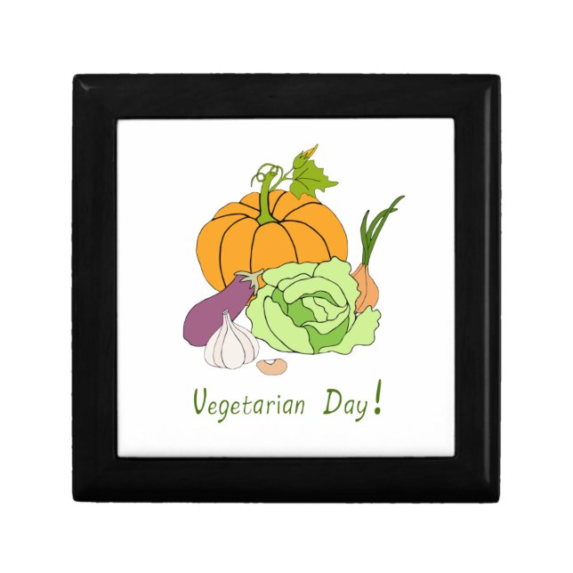 World Vegetarian Day Minimalist Cute   Gift Box (Front)
