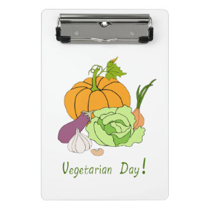 World Vegetarian Day Minimalist Cute Mini Clipboard