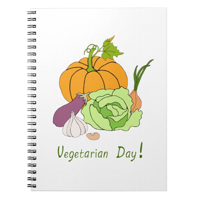 World Vegetarian Day Minimalist Cute    Notebook (Front)