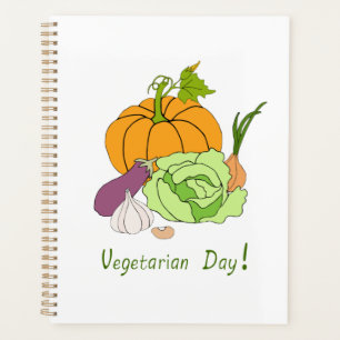 World Vegetarian Day Minimalist Cute     Planner