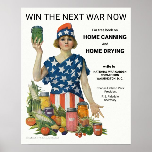 World War 1 Food Propaganda  Poster (Front)