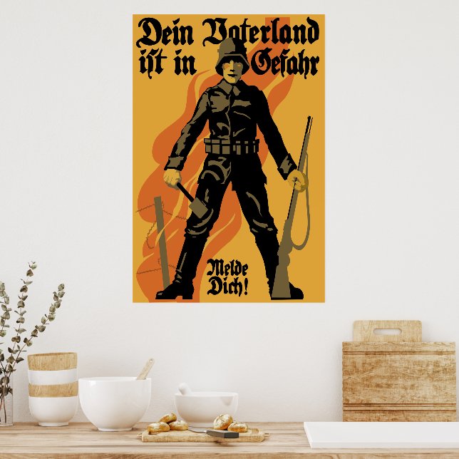 World War 1 German Recruitment Poster | Zazzle
