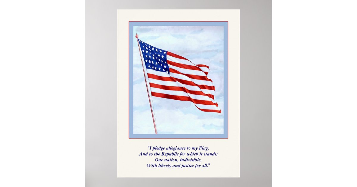 World War 1 Pledge Of Allegiance ~ Vintage Poster | Zazzle