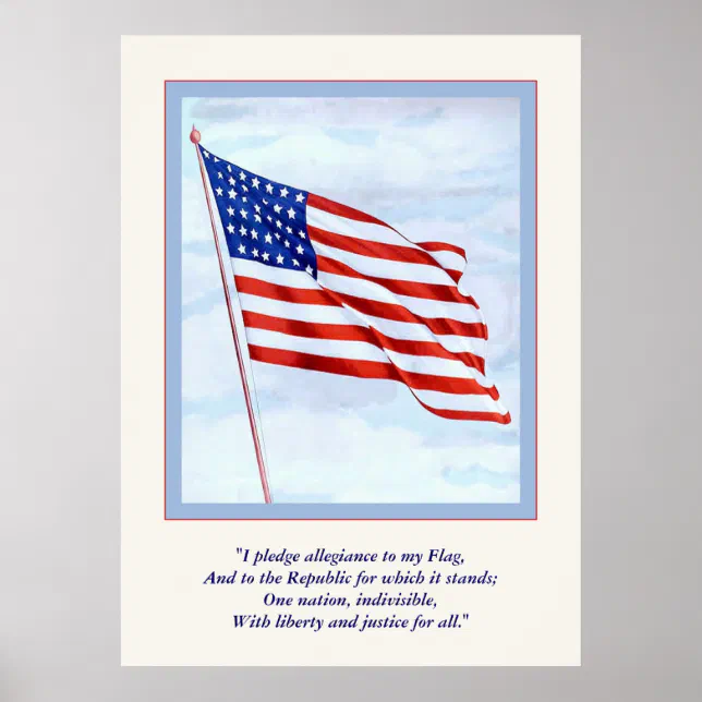 World War 1 Pledge Of Allegiance ~ Vintage Poster | Zazzle