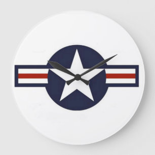 World War 2 Air Force Aircraft Insignia Large Clock