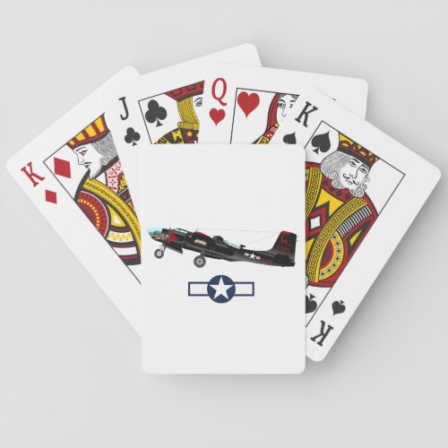 World War 2 American Airplanes Poker Cards