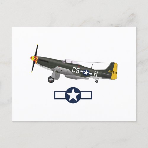 World War 2 American Airplanes Postcard