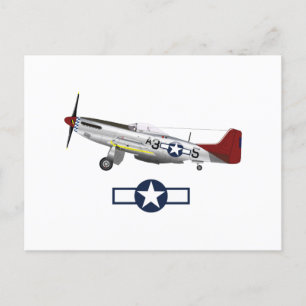 World War 2 American Airplanes Postcard