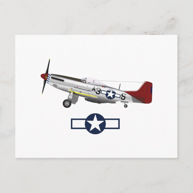 World War 2 American Airplanes Postcard (Front)