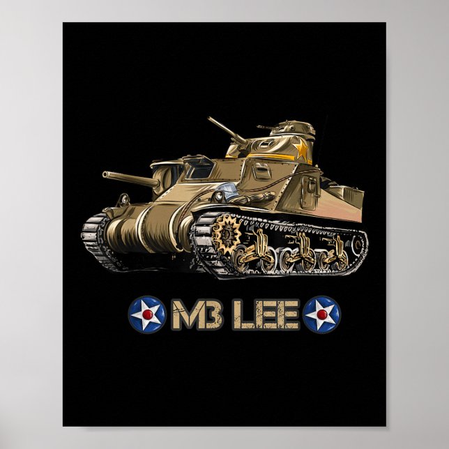 World War 2 American Medium Tank M3 Lee  Poster (Front)