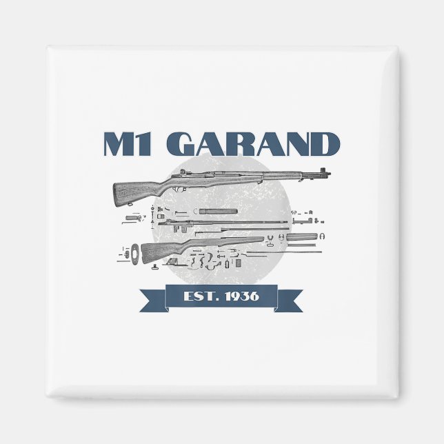World War 2 Apparel M1 Garand - Uni-adults, Black, Magnet (Front)