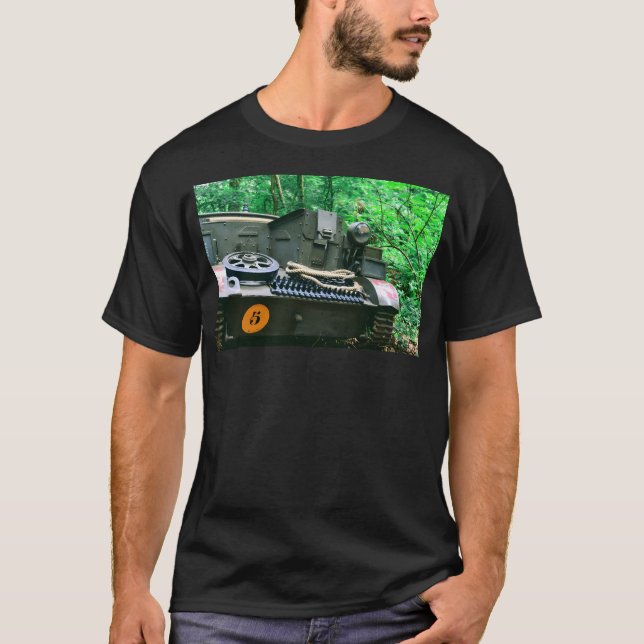 World War 2 Armored Vehicle In A Forest. T-Shirt (Front)