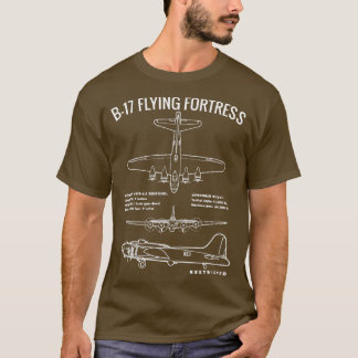 World War 2 B17 Bomber WW2 WarplaneB17 Flying Fort T-Shirt