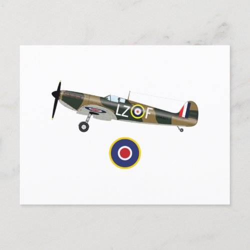 World War 2 British Airplanes Postcard