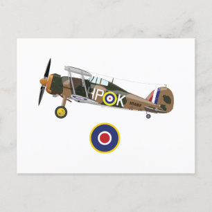 World War 2 British Airplanes Postcard
