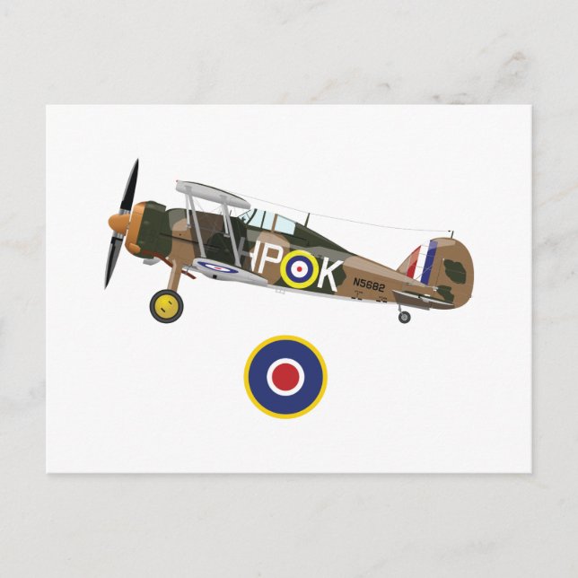 World War 2 British Airplanes Postcard (Front)