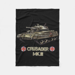 World War 2 British Army Tank Crusader Mk.3 Gift Fleece Blanket