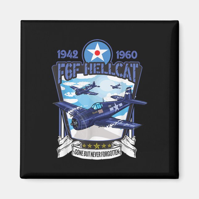 World War 2 F6f Hellcat Fighter Airplane  Magnet (Front)