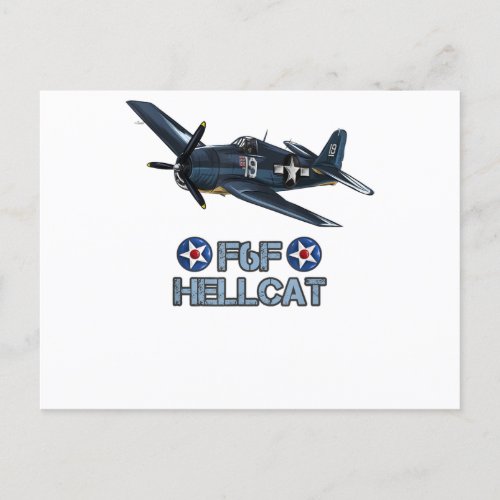 World War 2 F6F Hellcat Fighter Airplane T_Shirt Postcard