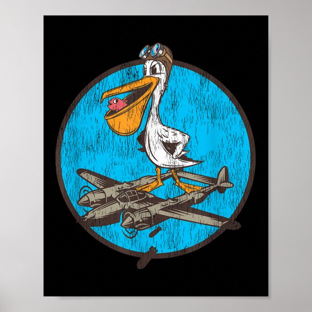 World War 2 Fighter Pilot Patch For Wwii P-38 Vete Poster (Front)