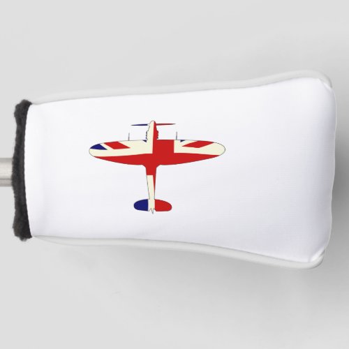 World War 2 Fighter Union Jack Silhouette Golf Head Cover