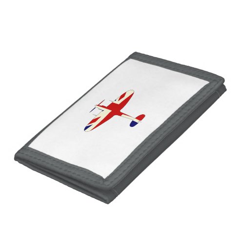 World War 2 Fighter Union Jack Silhouette Trifold Wallet