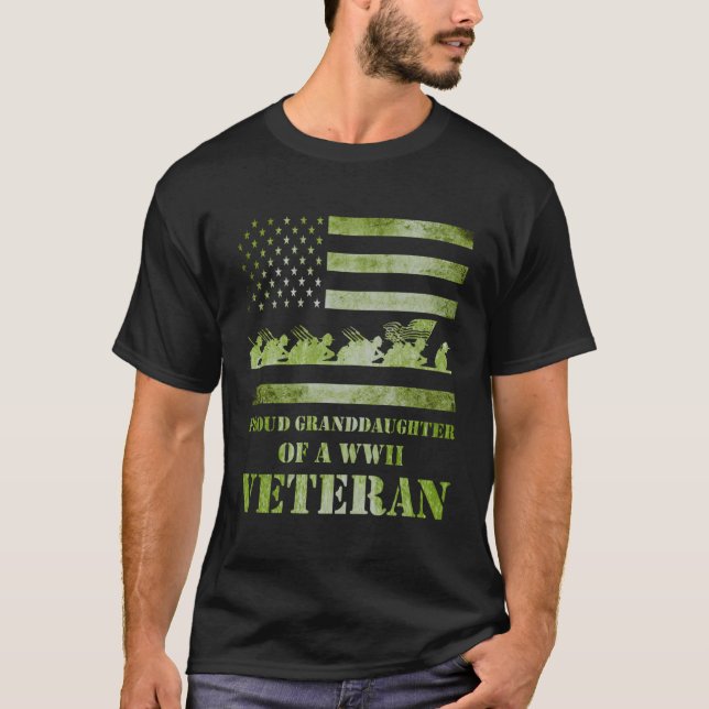World War 2 Ii 80Th Anniversary Proud Granddaughte T-Shirt (Front)