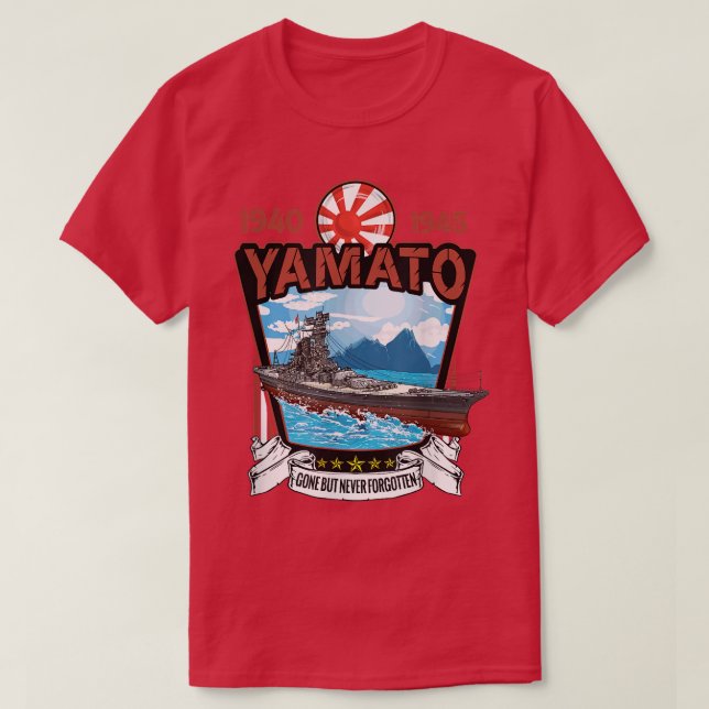 World War 2 Japanese Naval Battleship Yamato  T-Shirt (Design Front)