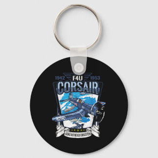 World War 2 Military Fighter Aircraft American F4u Keychain