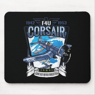 World War 2 Military Fighter Aircraft American F4u Mouse Pad