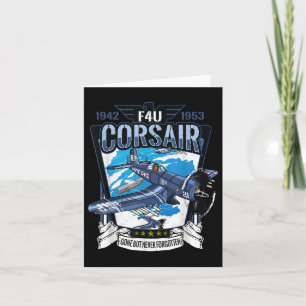 World War 2 Military Fighter Aircraft Wwii F4u Cor Card