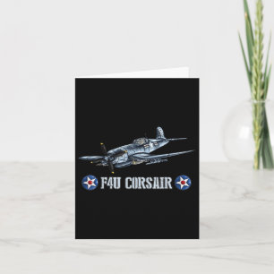 World War 2 Military Fighter Aircraft Wwii F4u Cor Card
